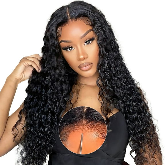 Ali Grace Wear and Go Glueless Wigs Human Hair Pre Plucked Pre Cut 5x5 HD Lace Closure Wigs Human Hair Wigs for Black Women Wet and Wavy Human Hair Wig Bleached Knots 180% Density 26 Inch