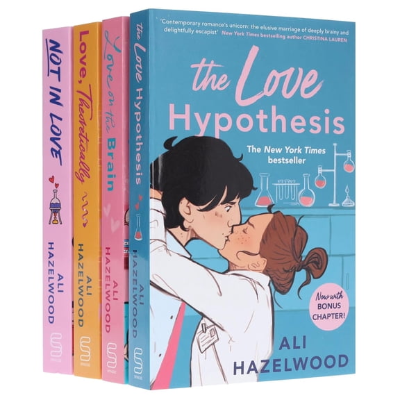 Ali Hazelwood 4 Books Collection Set The Love Hypothesis, Love on the Brain, Love, Theoretically & Not in Love