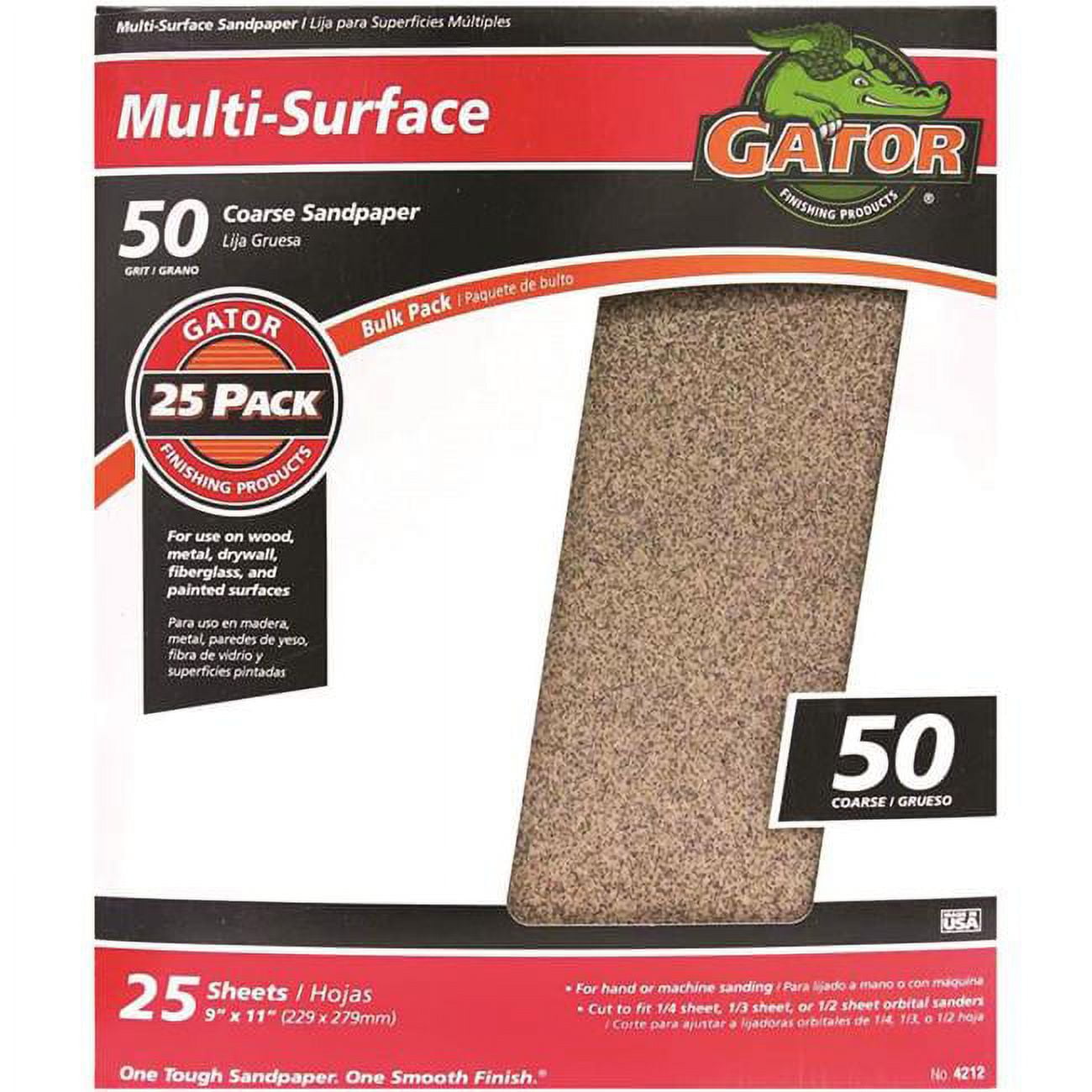 Ali Industries 3267 9 x 11 in. 50 Grit Aluminum Oxide Multipurpose Sandpaper