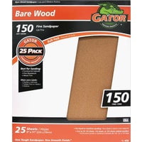 Gator 9x11 in. Aluminum Oxide Sanding Sheets, 150 Grit, 25 Sheets