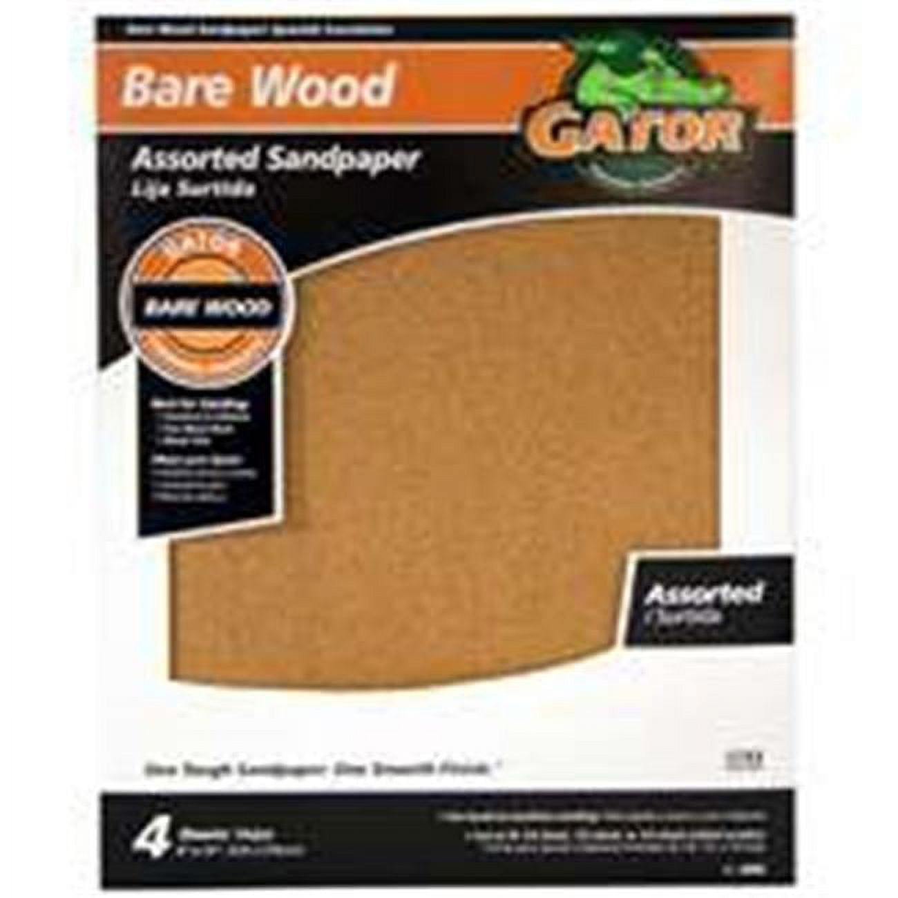 Ali Industries 4461 4pk Garet Assorted Sandpaper