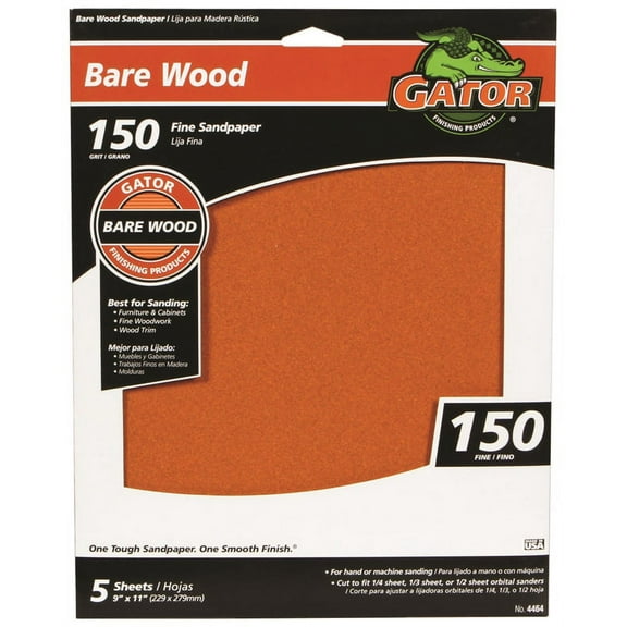 Ali Industries 4464 5pk Garnet 150grit Sandpaper