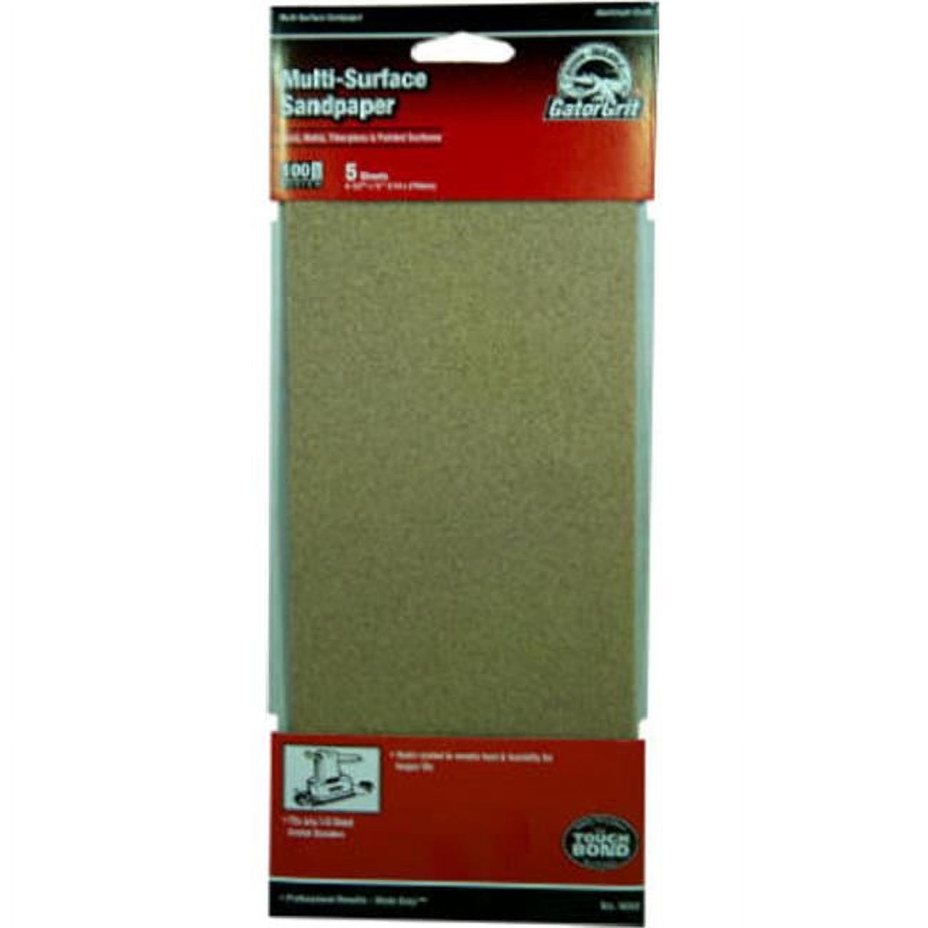 Ali Industries 5052 4 x 11 in. 100 Grit PreCut Aluminum Oxide Sandpaper 5 Pack