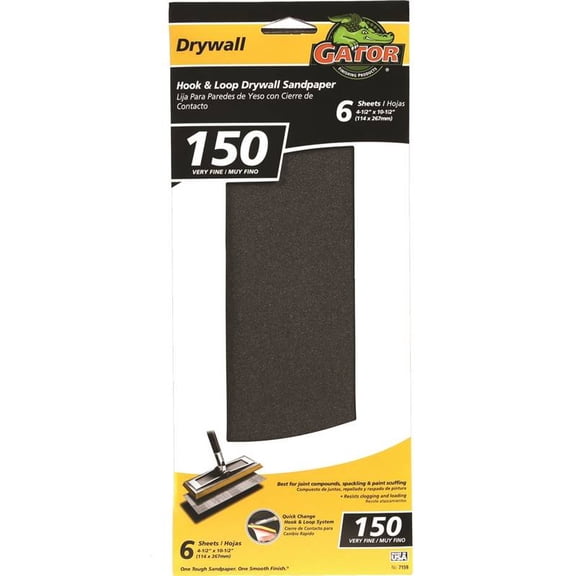 Ali Industries 7159 6ct 150grit Drywall Sandpaper