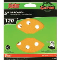 Ali Industries Gator 5 In. Stick-On Vented Sanding Disc - Pack of 8 Bulk Value Case