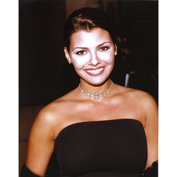 Ali Landry in Black Gown with Silver Necklace Photo Print (24 x 30)