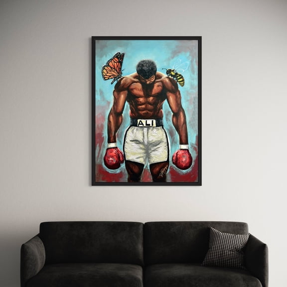 Ali Motivational Quote Famous Boxing Icon Modern Accent Wall Art Unframed Paper Print