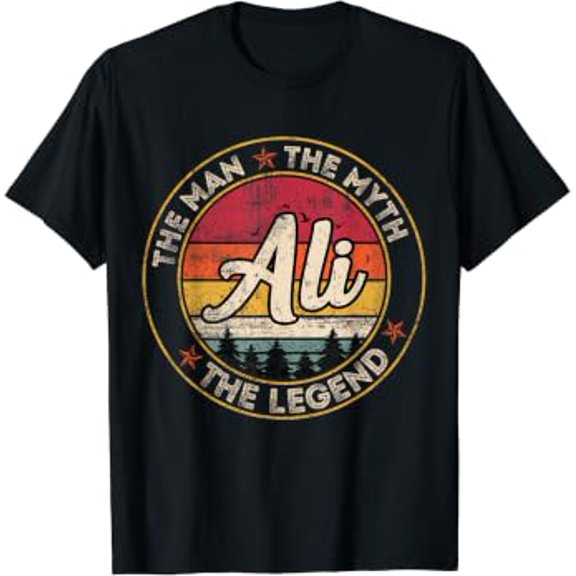 Ali The Man The Myth The Legend Custom Name Tee