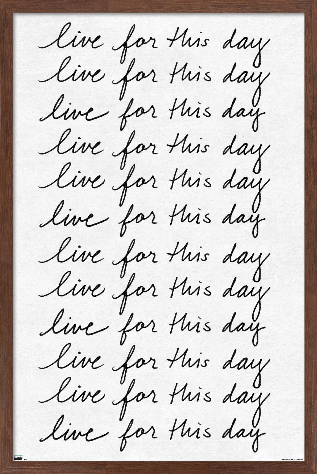 Ali Zoe - Live for This Day Wall Poster, 14.725" x 22.375", Framed