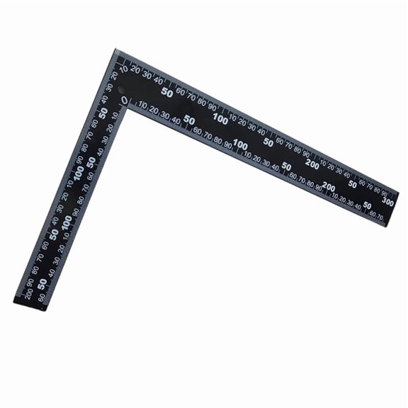 AliWuzn Stainless Steel Right Angle Ruler for Carpentry and Leathercraft, 8x12 Inch