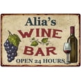 thumbnail image 1 of Alia's Rustic Wine Bar Sign Wall Décor Kitchen Gift 12x18 Metal 112180056086, 1 of 1