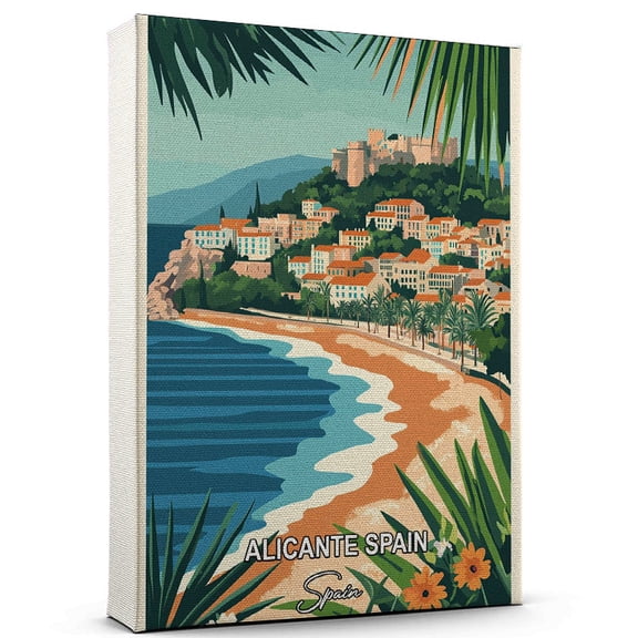 Alicante Spain Travel Canvas Wall Art – Spain Canvas – A Scenic Artwork That Evokes Calmness, Wanderlust, and Connection with the World