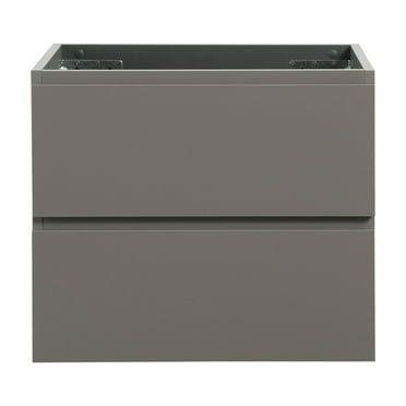 Alice 24" Wall Mounted Floating Bathroom Vanity in Gray without Basin