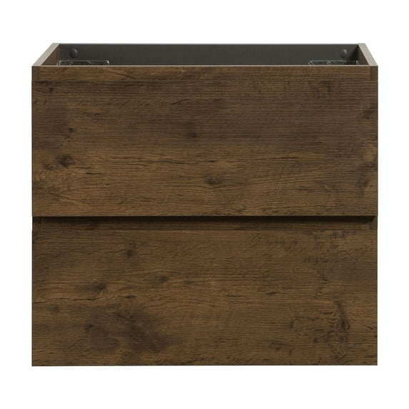 Alice 24" Wall Mounted Floating Bathroom Vanity in Walnut without Basin