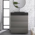 thumbnail image 1 of Alice 30" Large Storage Freestanding Bathroom Vanity in Gray with Black Basin, 1 of 15