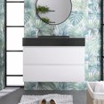 thumbnail image 1 of Alice 36" Wall Mounted Floating Bathroom Vanity in White with Black Basin, 1 of 11
