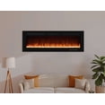 thumbnail image 1 of Alice 50" Electric Fireplace Inserts Recessed, Wall Mounted Fireplace LED Fireplace Heater with 12 Flame Colors, Touch Screen, Remote Control, Timer, Logset & Crystal Stones 500W/1500W - 50 inches, 1 of 11