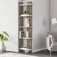 thumbnail image 1 of Alice 67" Corner 5-Shelves Bookcase , Cordoba White, 1 of 8