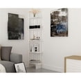 thumbnail image 1 of Alice 71" 5 Shelf Corner Bookcase, White, 1 of 1