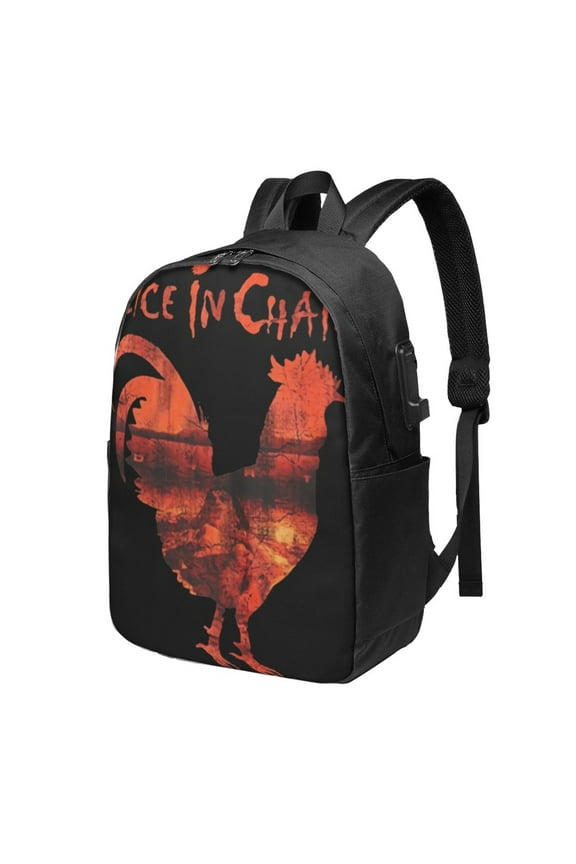 Alice In Chains Rooster Dirt Layne Staley Rock Backpack Fashion Travel Backpack Laptop Backpack 17 Inch External Usb Interface Headphone Line Interface