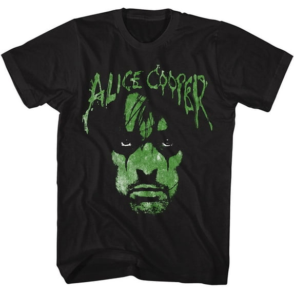 Alice Cooper Alien Face Black Adult T-Shirt 3Xt