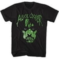 thumbnail image 1 of Alice Cooper Alien Face Black Adult T-Shirt, 1 of 2