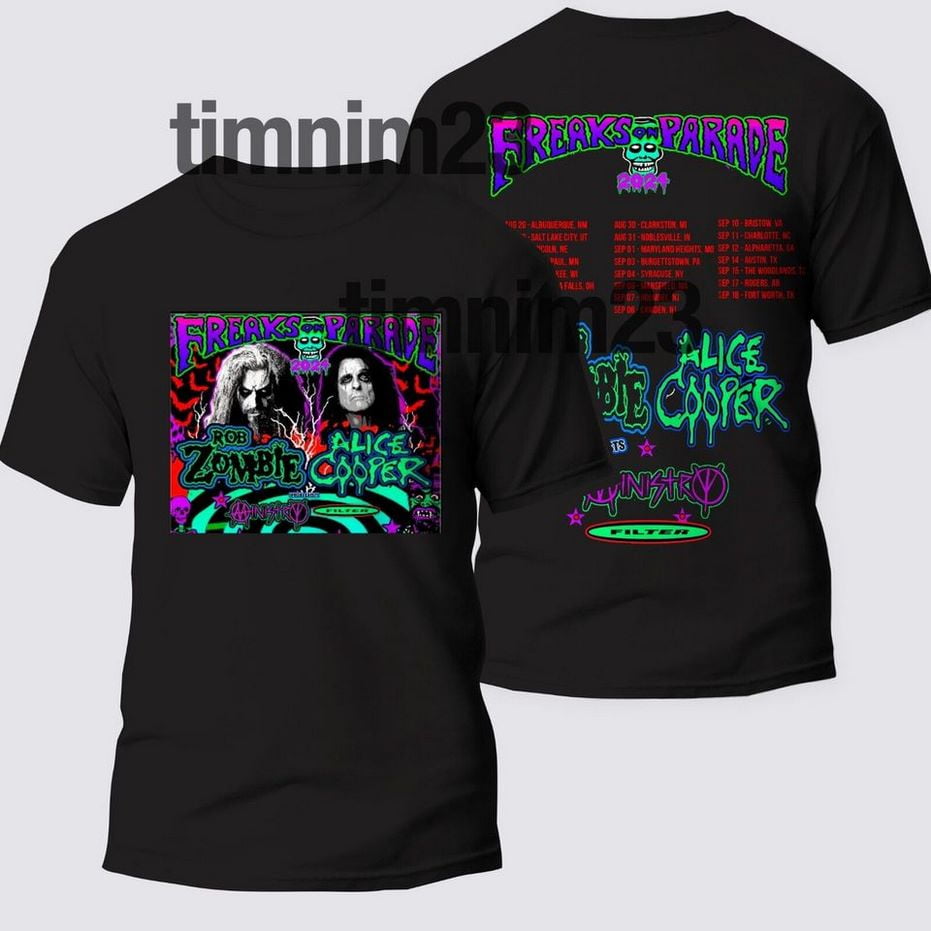 Alice Cooper And Rob Zombie For The Freaks On Parade 2024 2 Sided Uniex