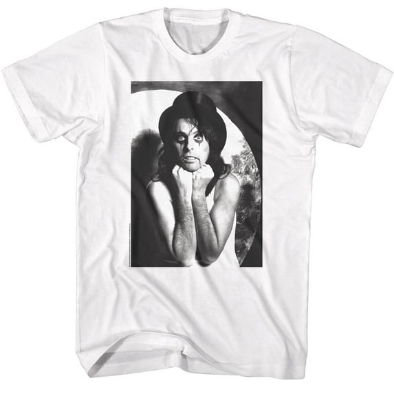 Alice Cooper BW White T-Shirt