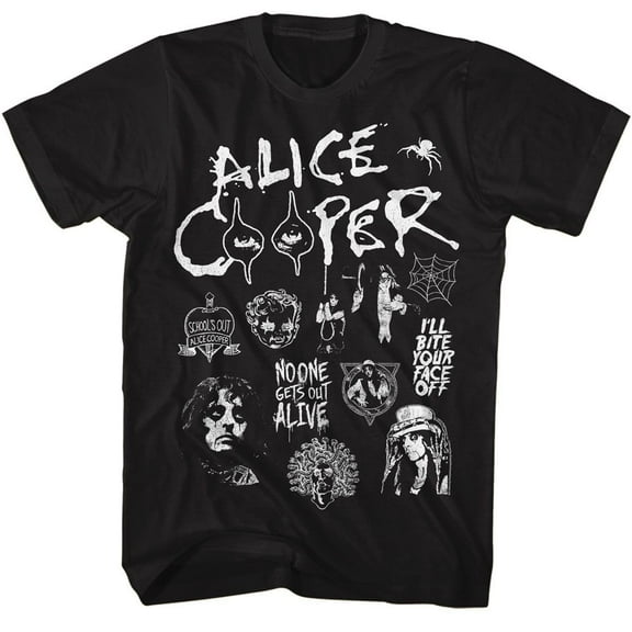 Alice Cooper Collage Black T-Shirt