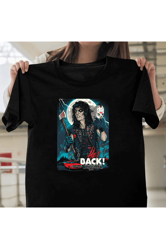 Alice Cooper He Is Back The Man Behind The Mask Horror Rock Legend Art V50448 Unisex T-Shirt, Size Up to 5XL