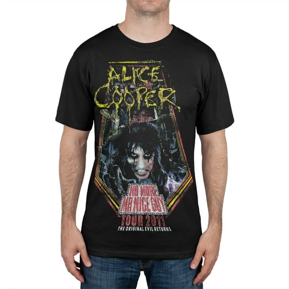 Alice Cooper Men's No More Mr. Nice Guy 2011 Tour Black Short Sleeve T Shirt