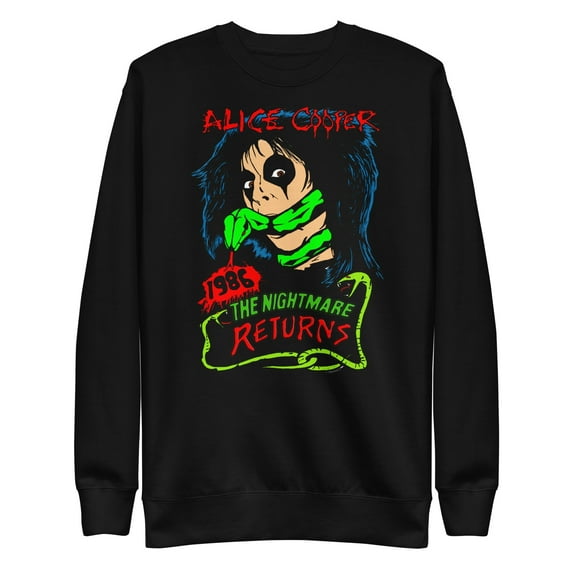 Alice Cooper - Nightmare Returns Unisex Sweatshirt - Black - Small