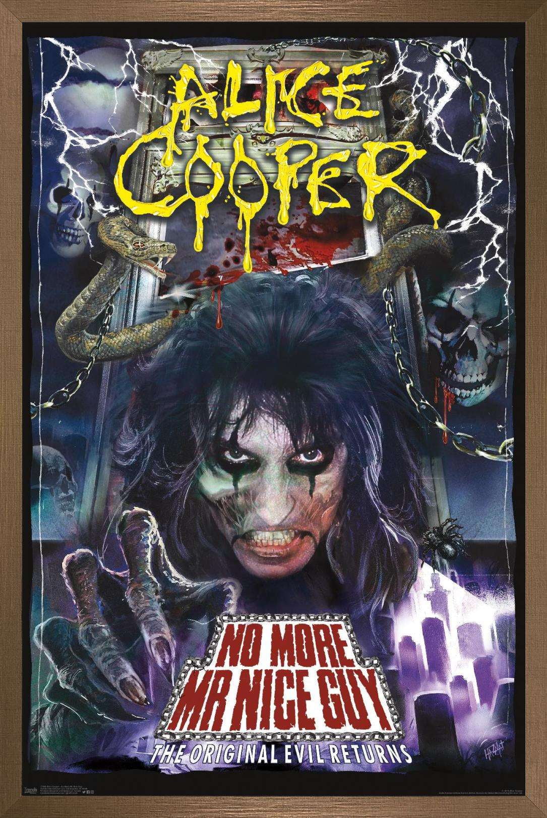 Alice Cooper - No More Mr. Nice Guy Wall Poster, 14.725" x 22.375", Framed