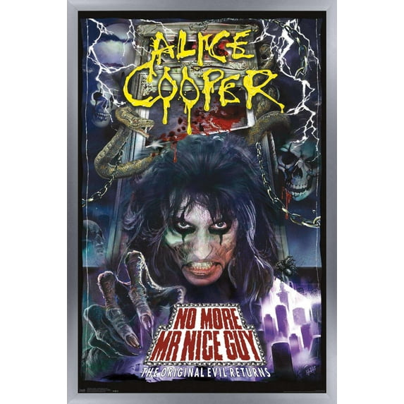 Alice Cooper - No More Mr. Nice Guy Wall Poster, 14.725" x 22.375", Framed