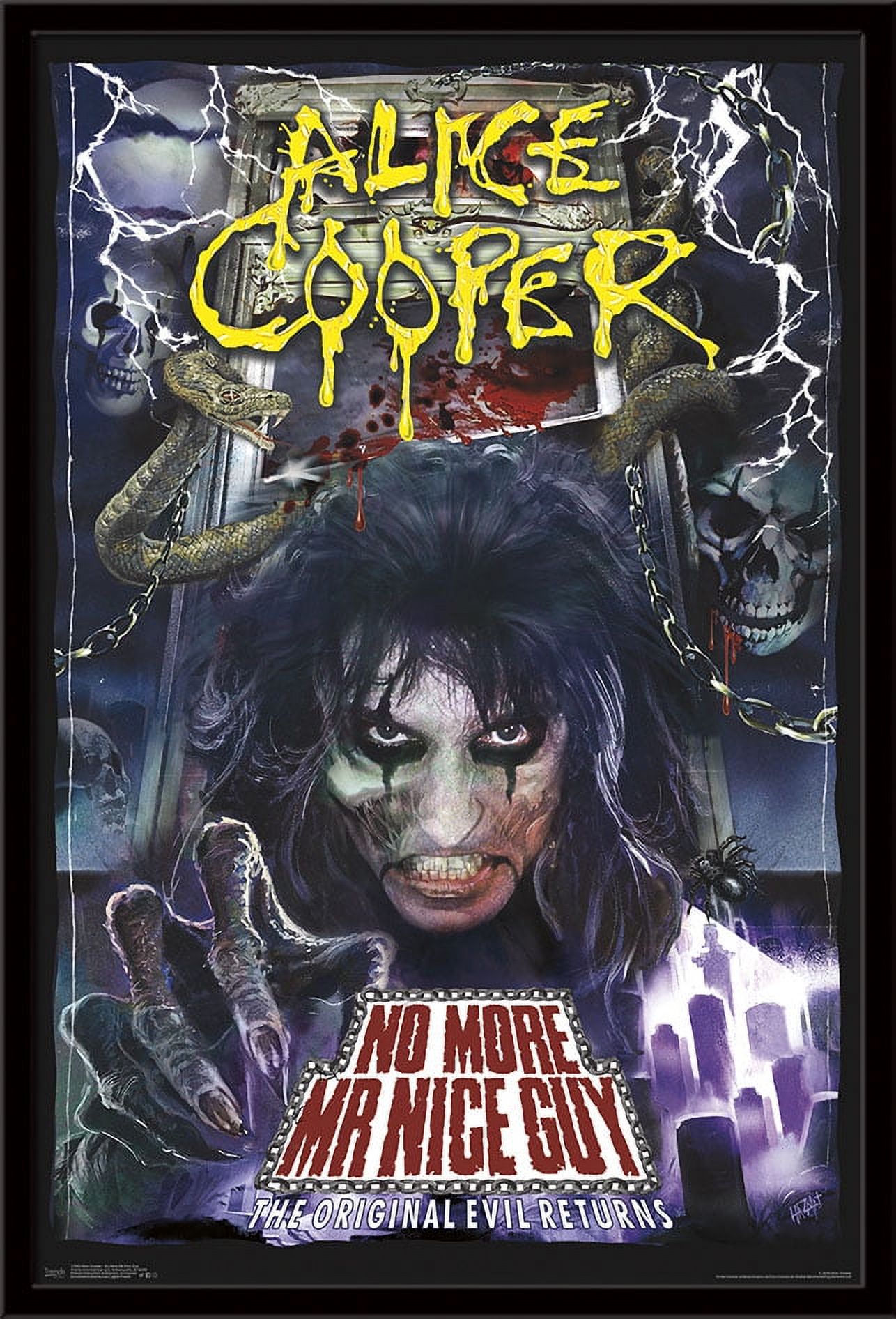 Alice Cooper - No More Mr. Nice Guy Wall Poster, 22.375" x 34", Framed