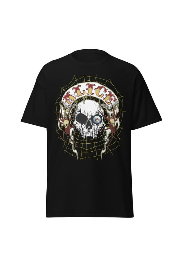 Alice Cooper One Eyed Skull Jumbo Print Unisex T-Shirt - Black - Small