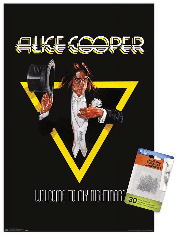 Alice Cooper - Welcome Wall Poster with Push Pins, 14.725" x 22.375"