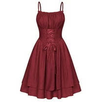 Alice Costume Dress for Women Vintage Gothic Cosplay Halloween Outfit Fairy Tale Princess Sleeveless Dresses