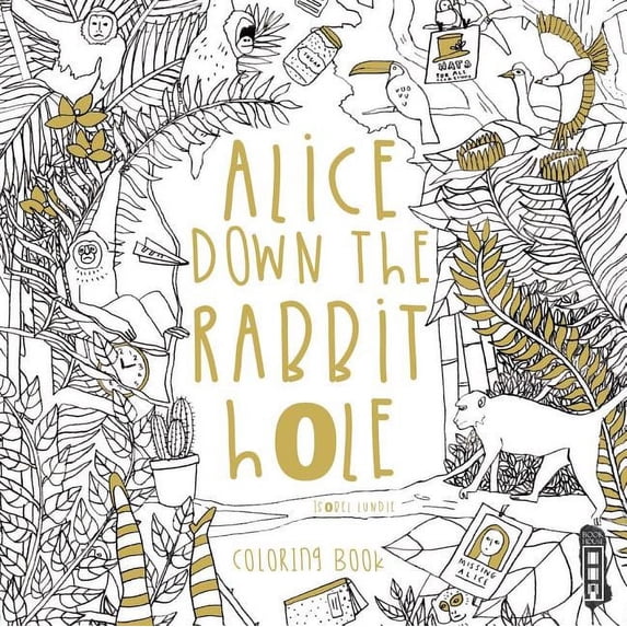 Alice Down the Rabbit Hole: Coloring Book (Paperback)