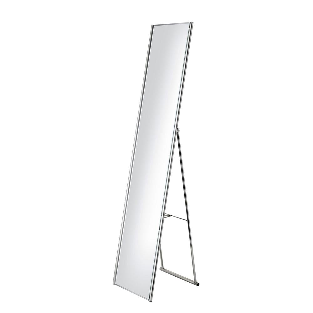 Champagne Steel Rectangular Folding Floor Mirror