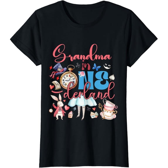Alice Grandma in ONEderland Birthday Family T-Shirt