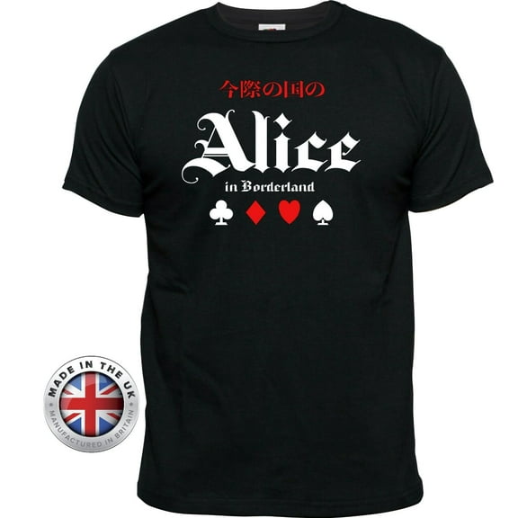 Alice In Borderland t shirt English version black T shirt. Unisex, ladies fitted