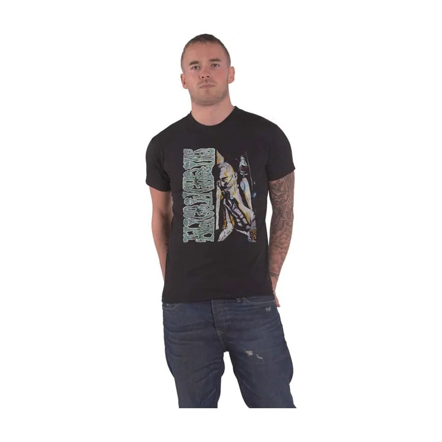 T-Shirt Officiel Alice In Chains 'Sickman' - Noir - Taille Regular Homme - Neuf Avec étiquettes