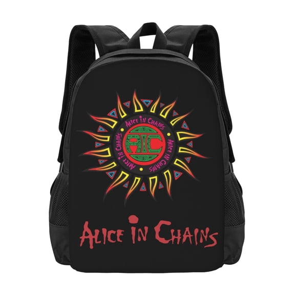 Alice In Chains Backpack Fashion Travel Backpack Laptop Backpack 16ch Simple And Large Capacity