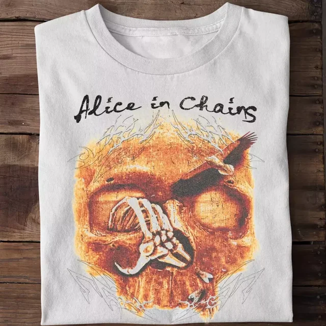 Alice In Chains Band Short Sleeve White S2345XL Unisex TShirt Hot Trending Shirt, Sweatshirt