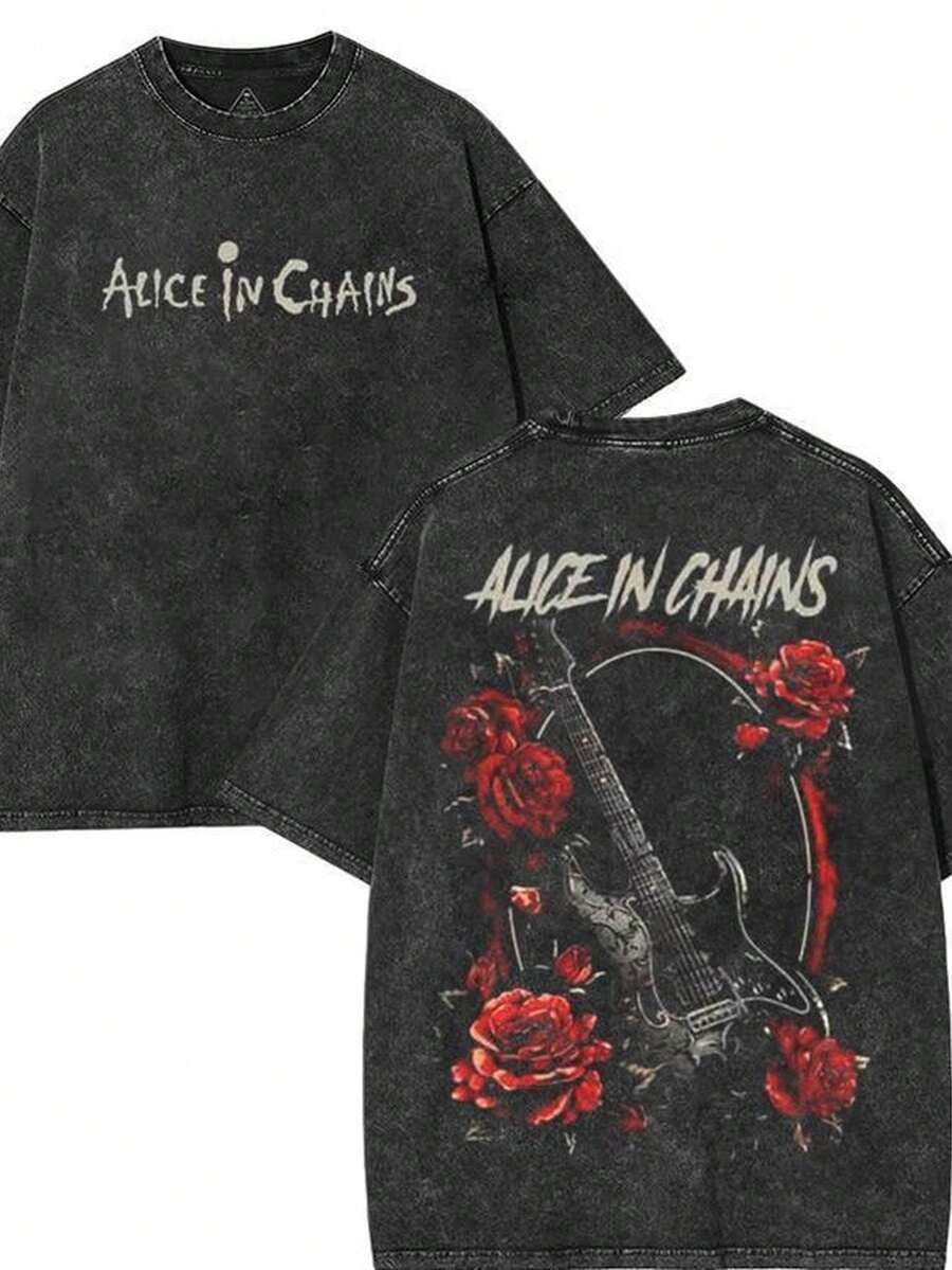 Alice In Chains Band T Shirt, Vintage Clothing Rock T-Shirt, Music ...