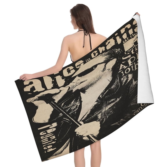 Alice In Chains Bath Towel Washcloths Beach Towel Quick Dry Towel Microfiber Absorbent Bath Towel 32x52 In