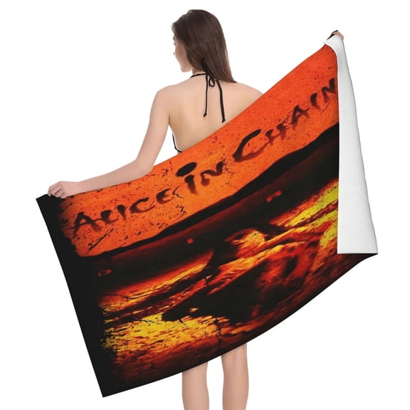 Alice In Chains Bath Towel Washcloths Beach Towel Quick Dry Towel Microfiber Absorbent Bath Towel 32x52 In