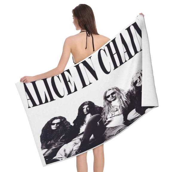 Alice In Chains Bath Towel Washcloths Beach Towel Quick Dry Towel Microfiber Absorbent Bath Towel 32x52 In