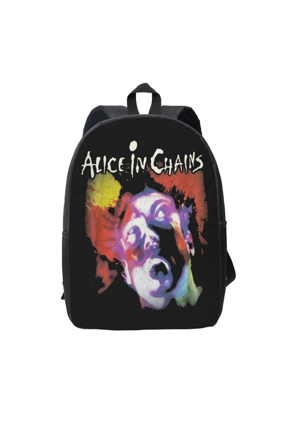 Alice In Chains Facelift Band Logo Backpack Simple Lightweight Backpack Fashion Travel Backpack Laptop Backpack 17 Inch